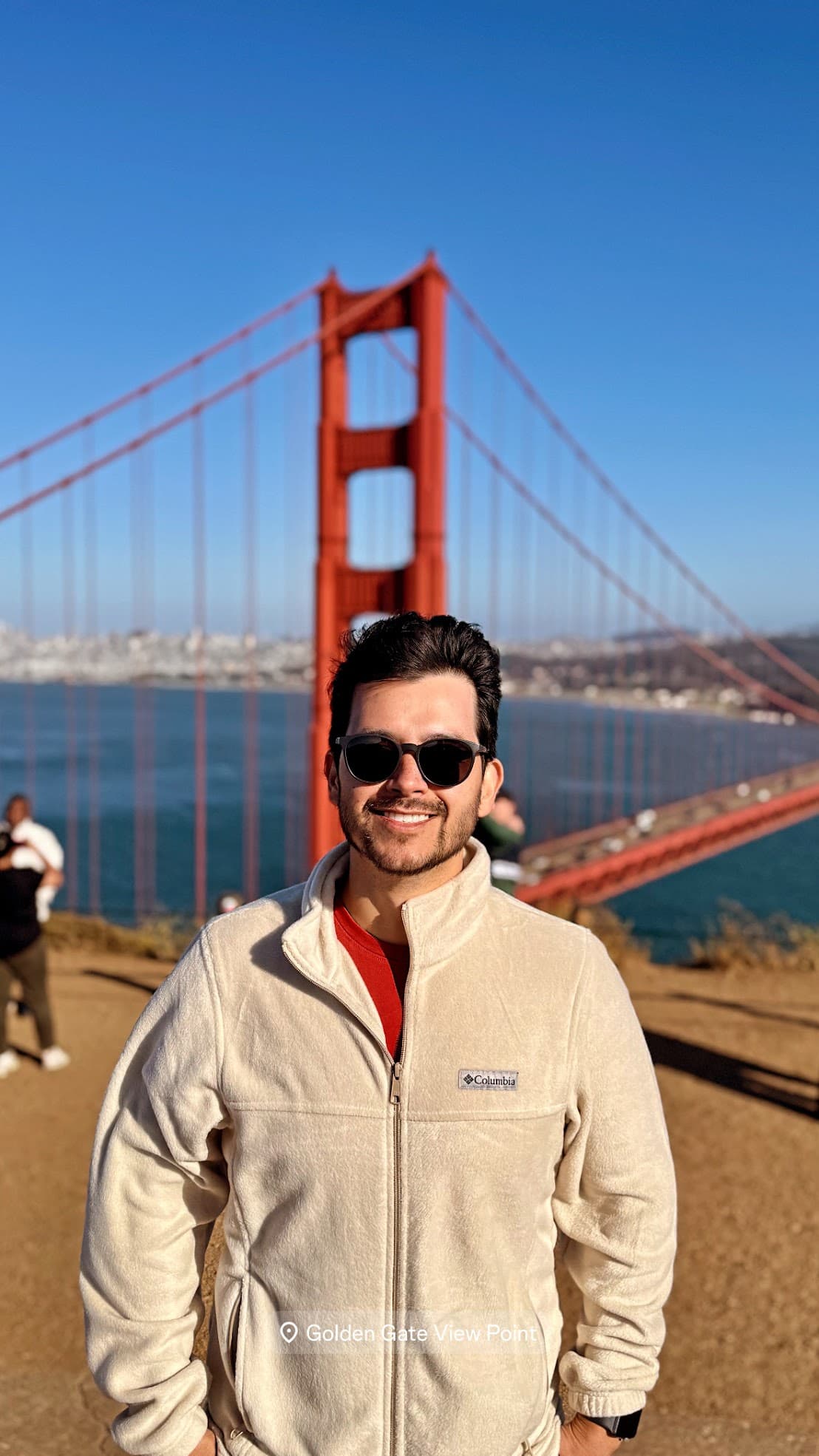 Everton Passos no Golden Gate, durante imersão no Vale do Silício